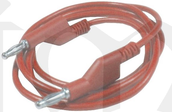 Propojovací kabel 1mm2/ 1m s banánky červený