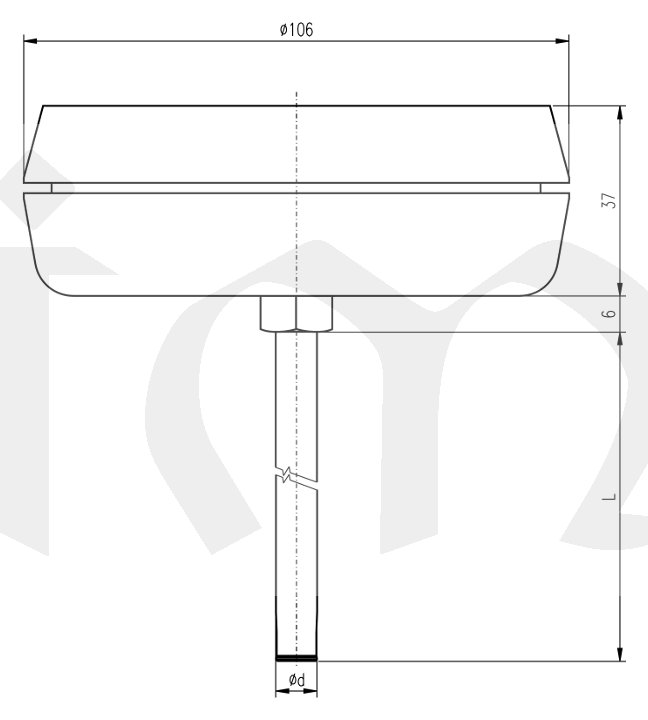 DTR -30+50°C/400mm Cr