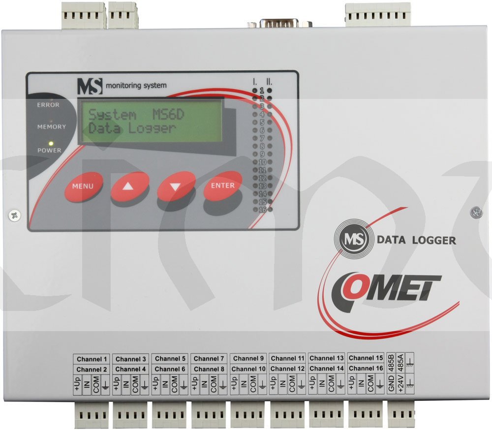 MS6D datalogger ústředna 16kan.