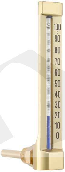 Teploměr úhlový T0204 0..+100°C/200x36mm, 160mm, G1/2"